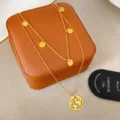 Double Layer World Map Disc Style (A792) / Gold