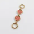 Small Ear Round Clasp/5.5 Points / Light Gold/Double Pink