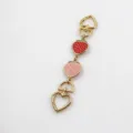 Heart Clasp/Mixed Red Pink Strawberries / Light Gold/Red/Pink