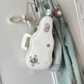 Sac bandoulière blanc en similicuir, en forme de guitare, avec broderies et sangle réglable - Blanc