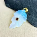 Bleekblauw Wit Kristal Bladstijl (款3)
