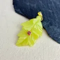 Yellow Crystal Carved Leaf Style (款8)