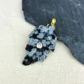 Snowflake Stone Carved Leaf Style (款12)