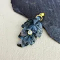 Moss Agate Carved Leaf Style (款18)