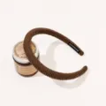 2cm Knitted Sponge Headband / Dark Brown