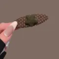 1 Stück / Kaffee Polka Dot Grüner Stern Ovaler Snap-Clip