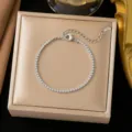 31 [QZSLE2593-1] 2mm White Rhinestone Silver Color