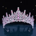 Oval Gem Crown (NS1092) / Silver Pink