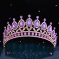 Oval Gem Crown (1136) / Rose Gold Purple