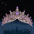 Oval Gem Crown (1175) / Gold Purple