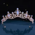 Oval Gem Crown (1077) / Gold Blue