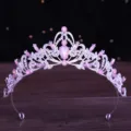 Oval Gem Crown (NS1117) / Silver Pink