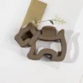 9cm Σχήμα Σκύλου / Ματ Καφέ