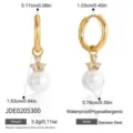 Boucles d'oreilles en perles artificielles et strass (JDE0205300)
