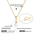 Collier en perles artificielles et strass (JDN0205300)