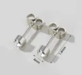 Weißer Strass-Stil / 4mm / Stahlfarben