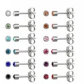 Bunter Strass-Stil / 3mm / Stahlfarben