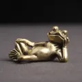 Sleeping Frog Ornament / Approx 31.5g / Bronze