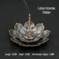Two-Layer Lotus Incense Holder (Red Copper)