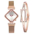 Ensemble Montre et Bracelet / Blanc Or Rose