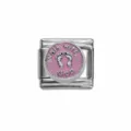 Pink Enamel Walk with God (IT677)