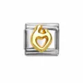 Gold Heart Mother Child (IT327)