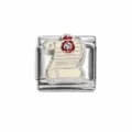 White Scroll Letter Rhinestone (IT800)