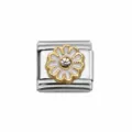 Witte Bloem Strass Stijl (IT572)