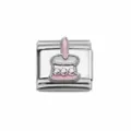 Roze Witte Taart Strass Stijl (IT521)