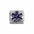 Star of Life Blauw Emaille Stijl (IT537)