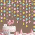 2.5m 24pcs / Pink Blue and Gold Glitter Mix