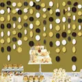 2.5m 24pcs / Black White and Gold Mix