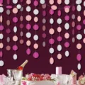 2.5m 24pcs / Silver and Dark Pink Mix