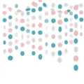 2.5m 24pcs / Pink Blue and Silver Glitter Mix