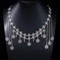 Collar Y Tocado De Doble Uso (X539-2) / Plata antigua