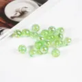 6mm 100 Pièces / Vert Clair Transparent