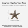 Starfish Style / Single Piece / Vintage Bronze