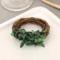 Estilo de Hoja / Anillo de Ratán de Hoja Verde