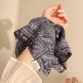 Elastico Foulard Paisley Blu Notte (1#)