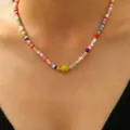 Collier de Perles Colorées Balle de Golf (N-299)