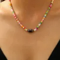 Collier de Perles Colorées Rugby (N-328)