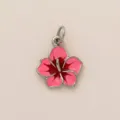 Steel Color Pink Flower Charm