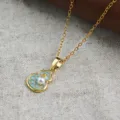 Blue Gourd Pendant Necklace (0437L)