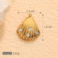Gold Rhinestone Scallop (A508092)
