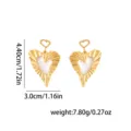 Irregular Heart Stud Earrings (0927)