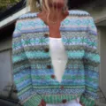 3XL / Tops / Blue-Green Geometric Stripe (8988)