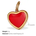 Red Enamel Heart Style (PJ404RDG) / Gold