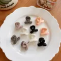 Small Cross Style / 10-Piece Set (Storage Box) / Mixed Coffee Tones
