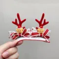 Resin Antler Hair Clips / 2 Pieces/Pack / Red