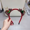 Wreath Ball Small Antler Headband / Gold